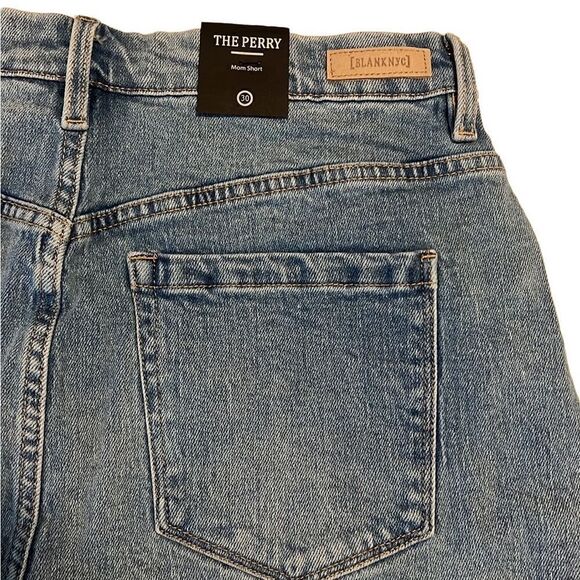 Blank NYC So Yesterday The Perry Blue Denim Cuff Mom Shorts Size 30 NWT - Picture 4 of 11